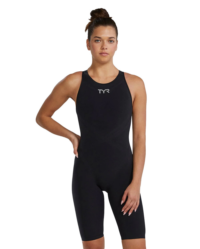 TYR Kadın Performans Mayosu Phantom Açık Sırt Oniks Siyahı