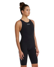 TYR Kadın Performans Mayosu Phantom Açık Sırt Oniks Siyahı