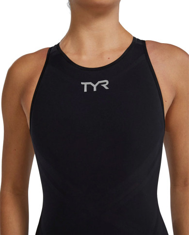 TYR Kadın Performans Mayosu Phantom Açık Sırt Oniks Siyahı