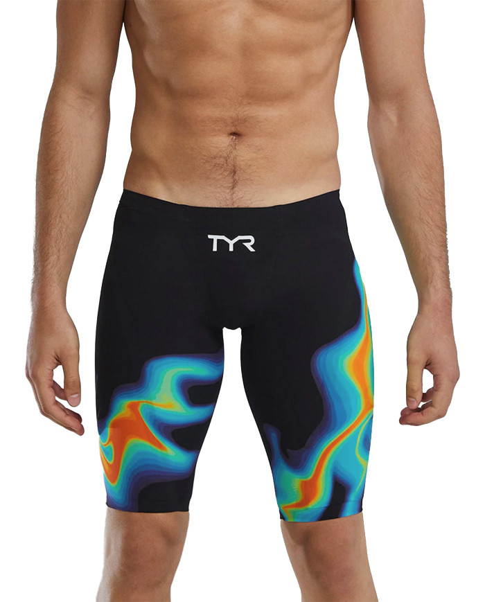 TYR Erkek Yarış Mayosu Venzo Düşük Bel Jammer Kızıl Turuncu Yeşil