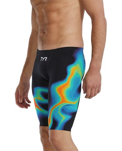 TYR Erkek Yarış Mayosu Venzo Düşük Bel Jammer Kızıl Turuncu Yeşil