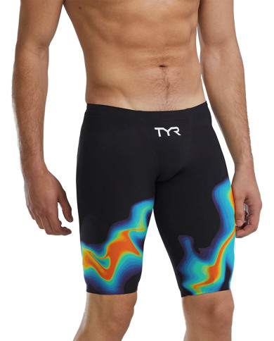 TYR Erkek Yarış Mayosu Venzo Düşük Bel Jammer Kızıl Turuncu Yeşil