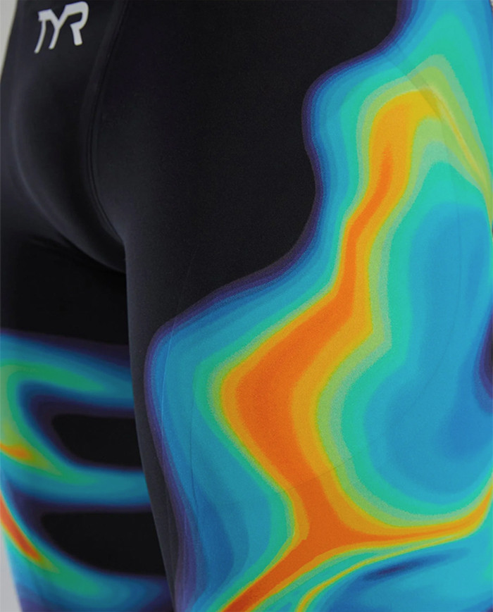 TYR Erkek Yarış Mayosu Venzo Düşük Bel Jammer Kızıl Turuncu Yeşil