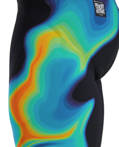 TYR Erkek Yarış Mayosu Venzo Düşük Bel Jammer Kızıl Turuncu Yeşil