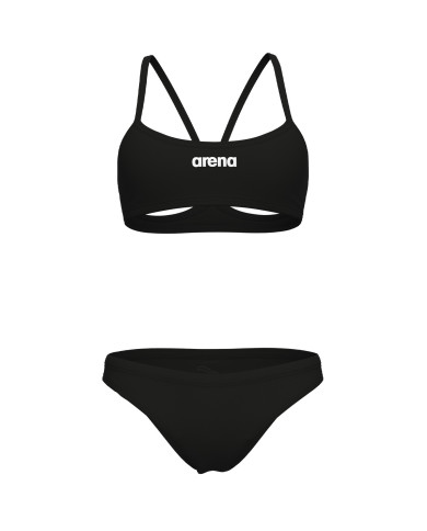 Arena Kadın Bikini Bandeau Solid Siyah Beyaz