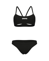 Arena Kadın Bikini Bandeau Solid Siyah Beyaz
