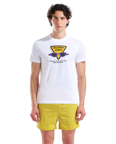 Arena Goggles Prints Erkek Beyaz T-Shirt
