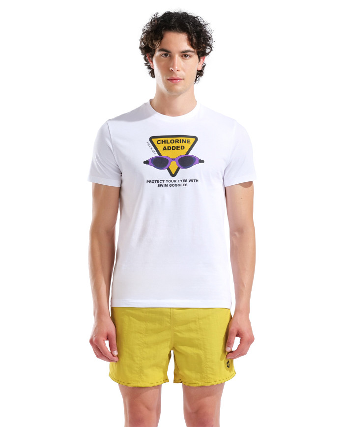 Arena Goggles Prints Erkek Beyaz T-Shirt