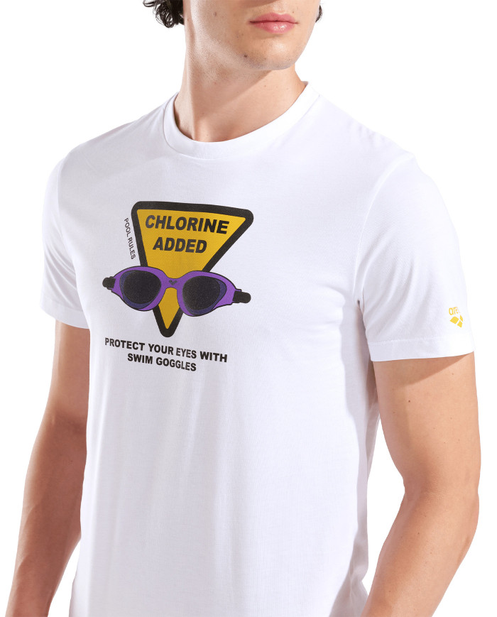 Arena Goggles Prints Erkek Beyaz T-Shirt