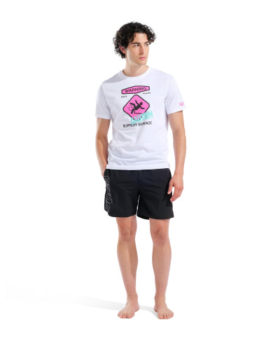Arena Slippery Surface Print Beyaz T-Shirt
