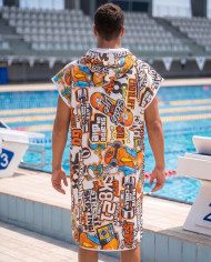 Unisex Havlu Panço - Hızlı Kuruyan Kapüşonlu Bornoz | Sporsuit