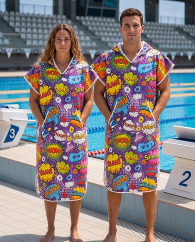 Unisex Havlu Panço - Hızlı Kuruyan Kapüşonlu Bornoz | Sporsuit