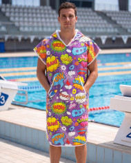 Unisex Havlu Panço - Hızlı Kuruyan Kapüşonlu Bornoz | Sporsuit