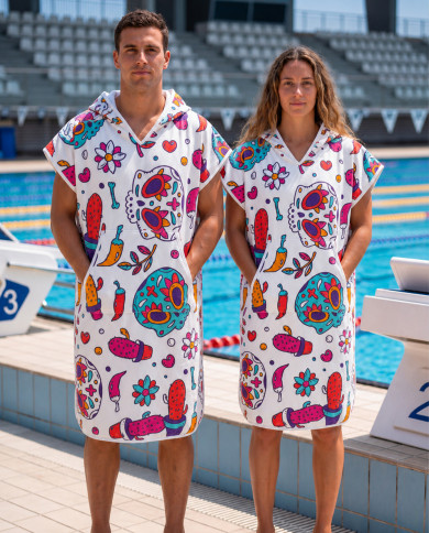 Unisex Havlu Panço - Hızlı Kuruyan Kapüşonlu Bornoz | Sporsuit
