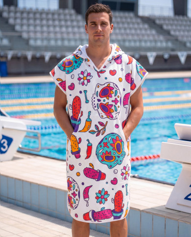 Unisex Havlu Panço - Hızlı Kuruyan Kapüşonlu Bornoz | Sporsuit