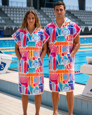 Unisex Havlu Panço - Hızlı Kuruyan Kapüşonlu Bornoz | Sporsuit