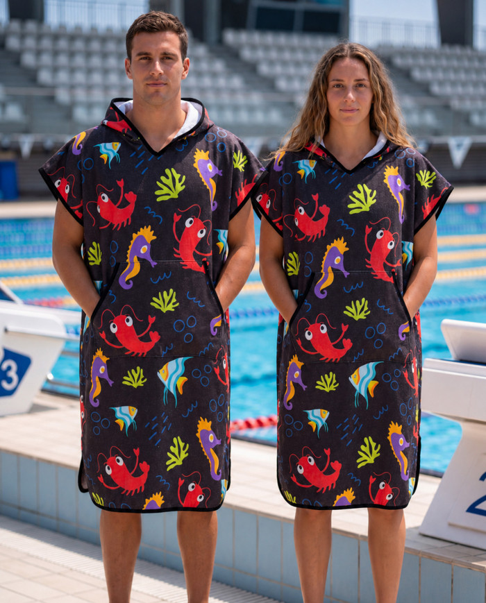Unisex Havlu Panço - Hızlı Kuruyan Kapüşonlu Bornoz | Sporsuit