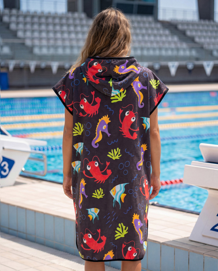 Unisex Havlu Panço - Hızlı Kuruyan Kapüşonlu Bornoz | Sporsuit