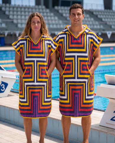 Unisex Havlu Panço - Hızlı Kuruyan Kapüşonlu Bornoz | Sporsuit