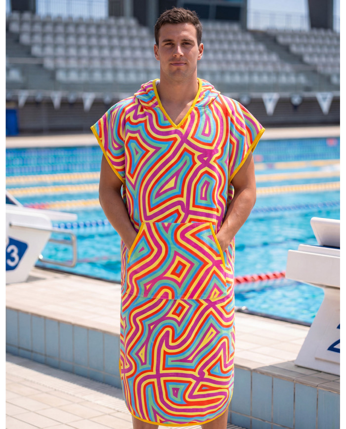 Unisex Havlu Panço - Hızlı Kuruyan Kapüşonlu Bornoz | Sporsuit