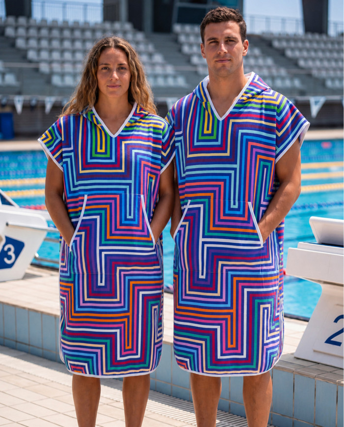 Unisex Havlu Panço - Hızlı Kuruyan Kapüşonlu Bornoz | Sporsuit