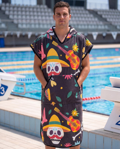 Unisex Havlu Panço - Hızlı Kuruyan Kapüşonlu Bornoz | Sporsuit
