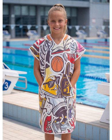 Unisex Havlu Panço - Hızlı Kuruyan Kapüşonlu Bornoz | Sporsuit