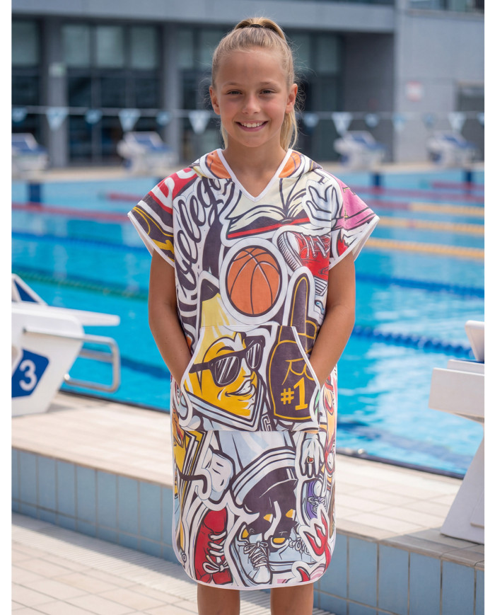 Unisex Havlu Panço - Hızlı Kuruyan Kapüşonlu Bornoz | Sporsuit