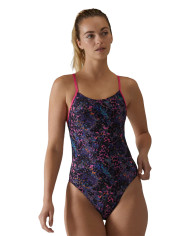 TYR Kadın Antrenman Mayosu Cutoutfit Stipple Petunia