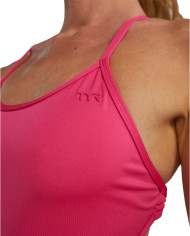 TYR Kadın Antrenman Mayosu Crosscut Tieback Solid Fuchsia