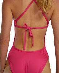 TYR Kadın Antrenman Mayosu Crosscut Tieback Solid Fuchsia