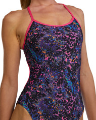 TYR Kadın Antrenman Mayosu Trinityfit Stipple Petunia