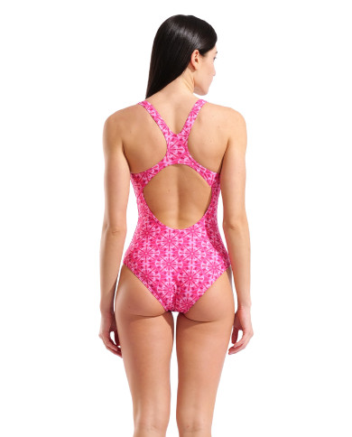 Arena Floral Swim Pro Back Kadın Antrenman Mayosu