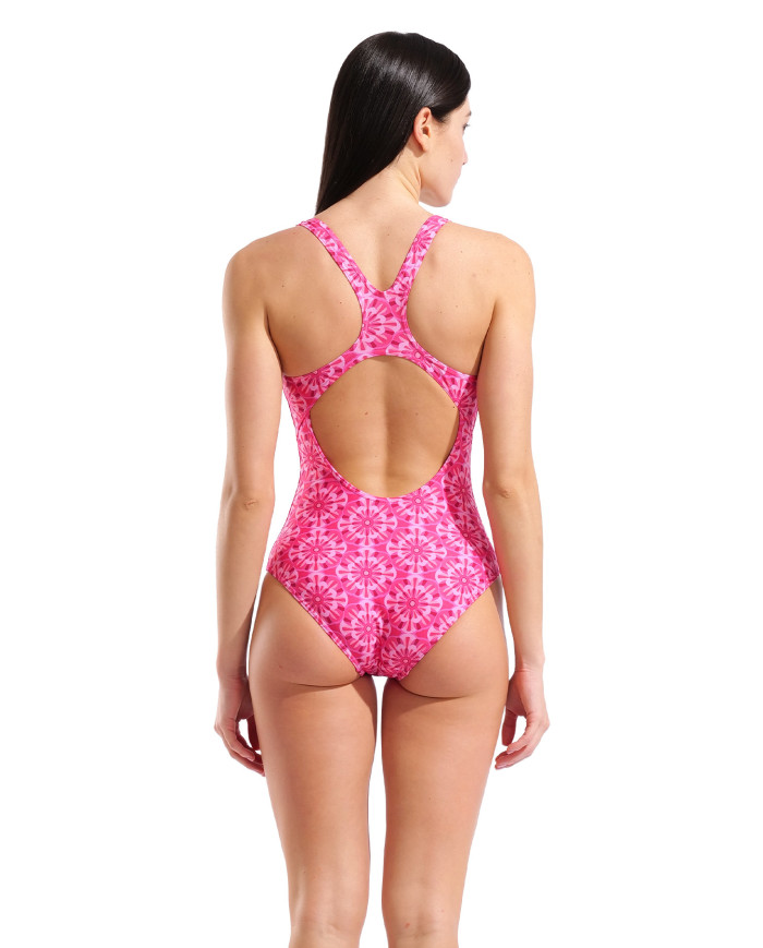 Arena Floral Swim Pro Back Kadın Antrenman Mayosu