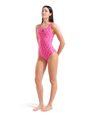 Arena Floral Swim Pro Back Kadın Antrenman Mayosu