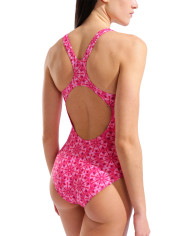 Arena Floral Swim Pro Back Kadın Antrenman Mayosu