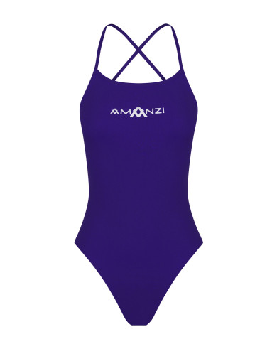 Amanzi Kadın Antrenman Mayosu Tie Back Blueberry