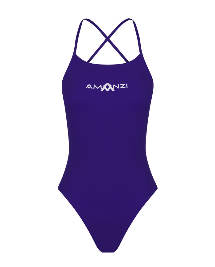 Amanzi Kadın Antrenman Mayosu Tie Back Blueberry