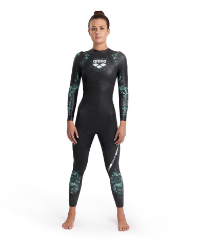 Arena Storm Wetsuit Kadın Siyah Yüzücü Yarış Mayosu