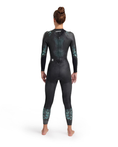 Arena Storm Wetsuit Kadın Siyah Yüzücü Yarış Mayosu