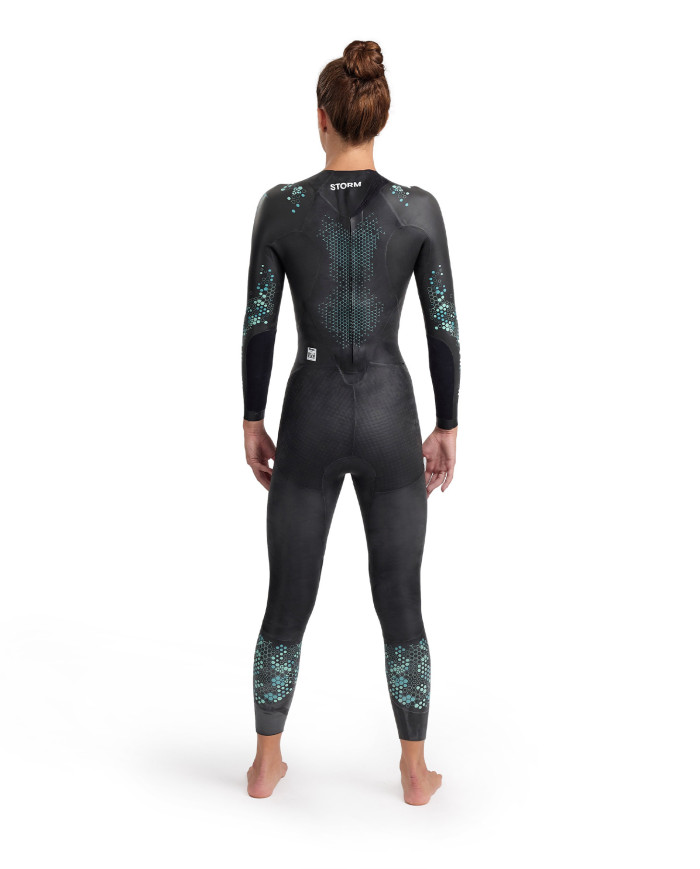 Arena Storm Wetsuit Kadın Siyah Yüzücü Yarış Mayosu