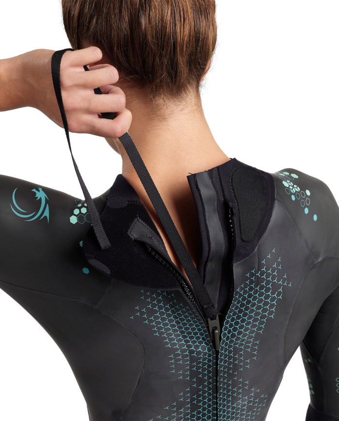 Arena Storm Wetsuit Kadın Siyah Yüzücü Yarış Mayosu