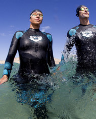 Arena Powerskin Thunder Wetsuit Kadın Siyah Yarış Mayosu