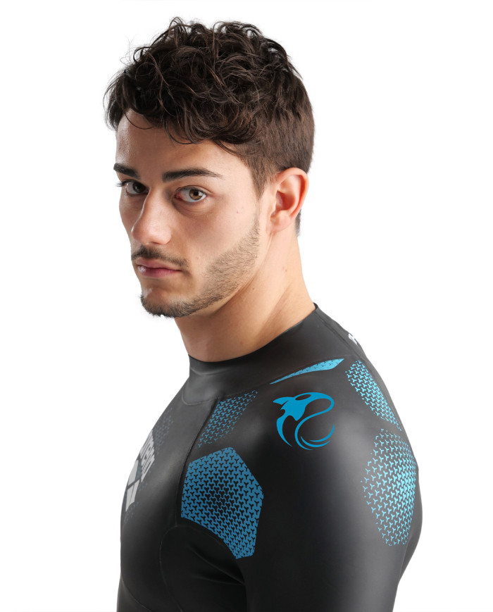 Arena Powerskin Thunder Wetsuit Erkek Siyah Yarış Mayosu
