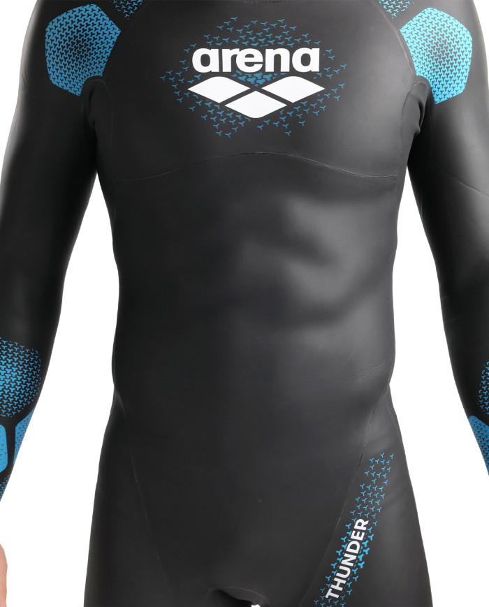 Arena Powerskin Thunder Wetsuit Erkek Siyah Yarış Mayosu