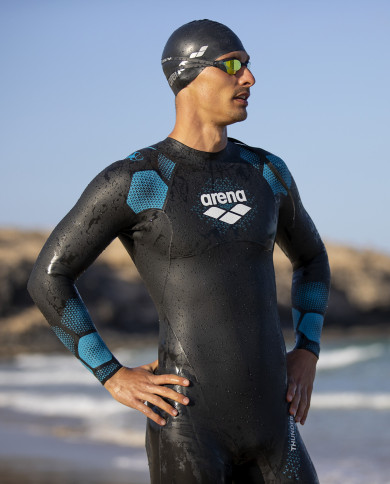 Arena Powerskin Thunder Wetsuit Erkek Siyah Yarış Mayosu