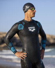 Arena Powerskin Thunder Wetsuit Erkek Siyah Yarış Mayosu